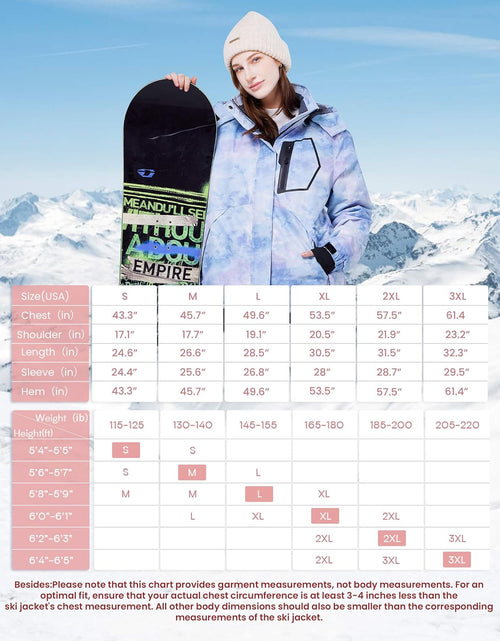 Load image into Gallery viewer, Women’S Waterproof Snow Ski Jacket Mountain Windproof Winter Coat with Detachable Hood
