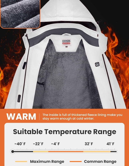Load image into Gallery viewer, Women’S Waterproof Snow Ski Jacket Mountain Windproof Winter Coat with Detachable Hood

