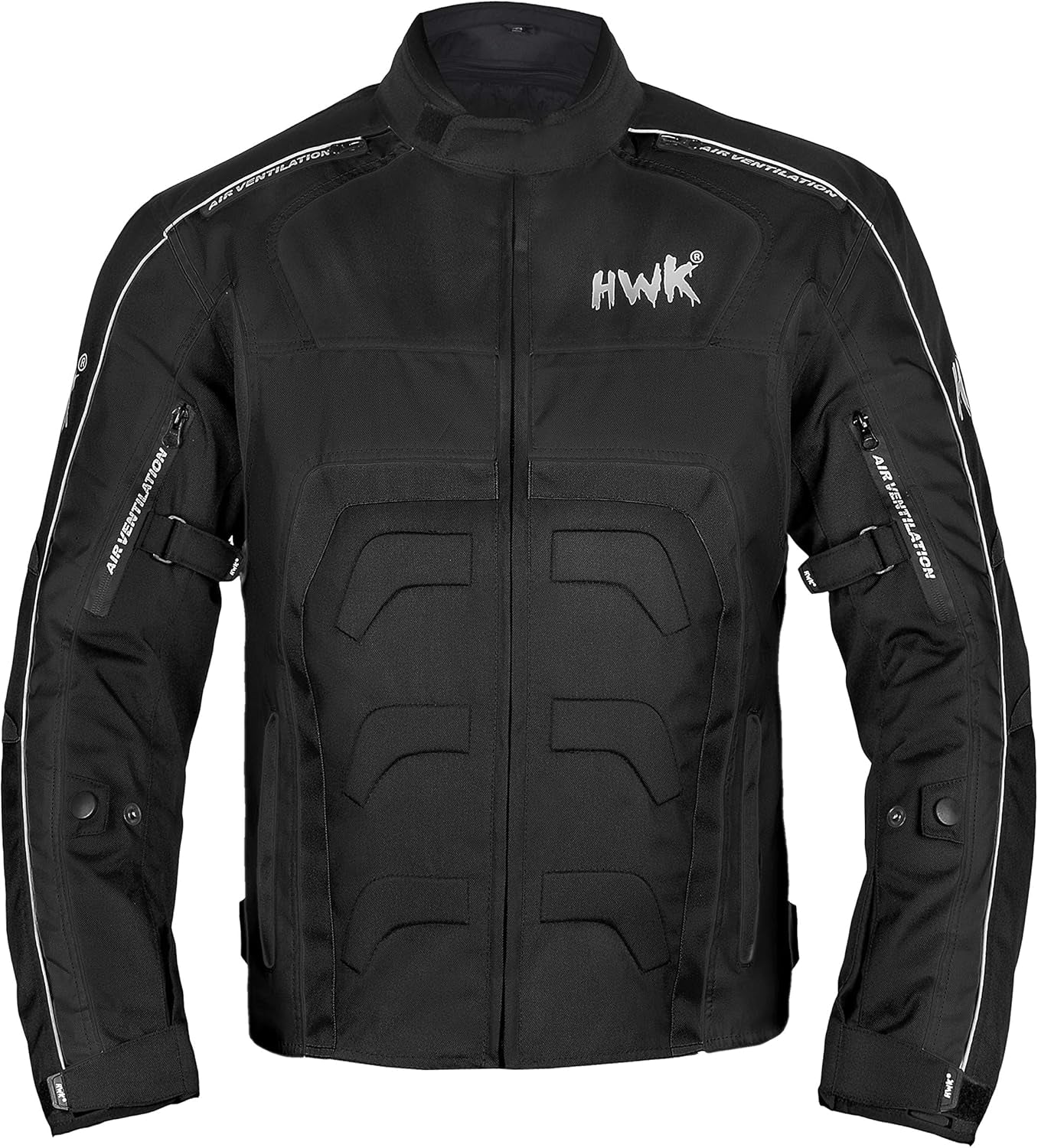 Textile Motorcycle Jacket for Men Dualsport Enduro Motorbike Biker Riding Jacket Breathable CE ARMORED WATERPROOF (Black, L)