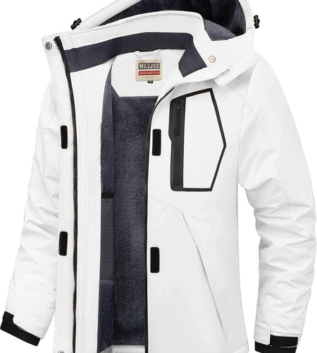 Women’S Waterproof Snow Ski Jacket Mountain Windproof Winter Coat with Detachable Hood