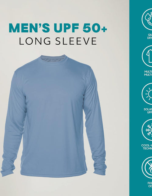 Load image into Gallery viewer, Men'S Outdoor UPF 50+ Long Sleeve T-Shirt, UV Sun Protection for Fishing, Running, Hiking

