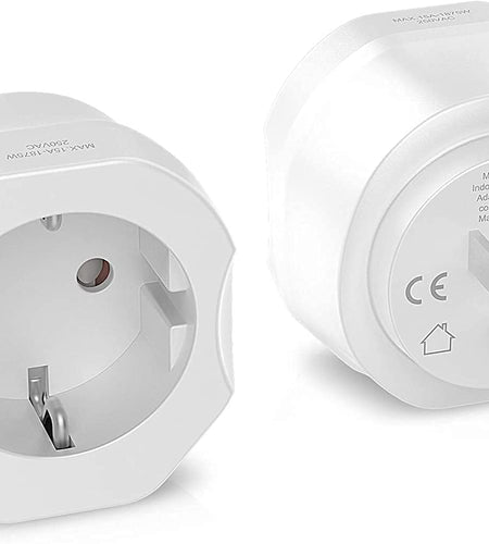 1 Pack European to US Plug Adapter,  EU to US Adapter, Europe to USA Travel Converter for Most of EU Spain France Type C E F Plugs to America